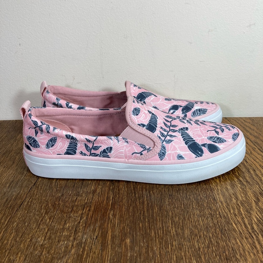 NWT Sperry Topsider Crest Twin Gore Slip On Women’s Size 6.5 Pink/Black